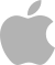 apple logo. 