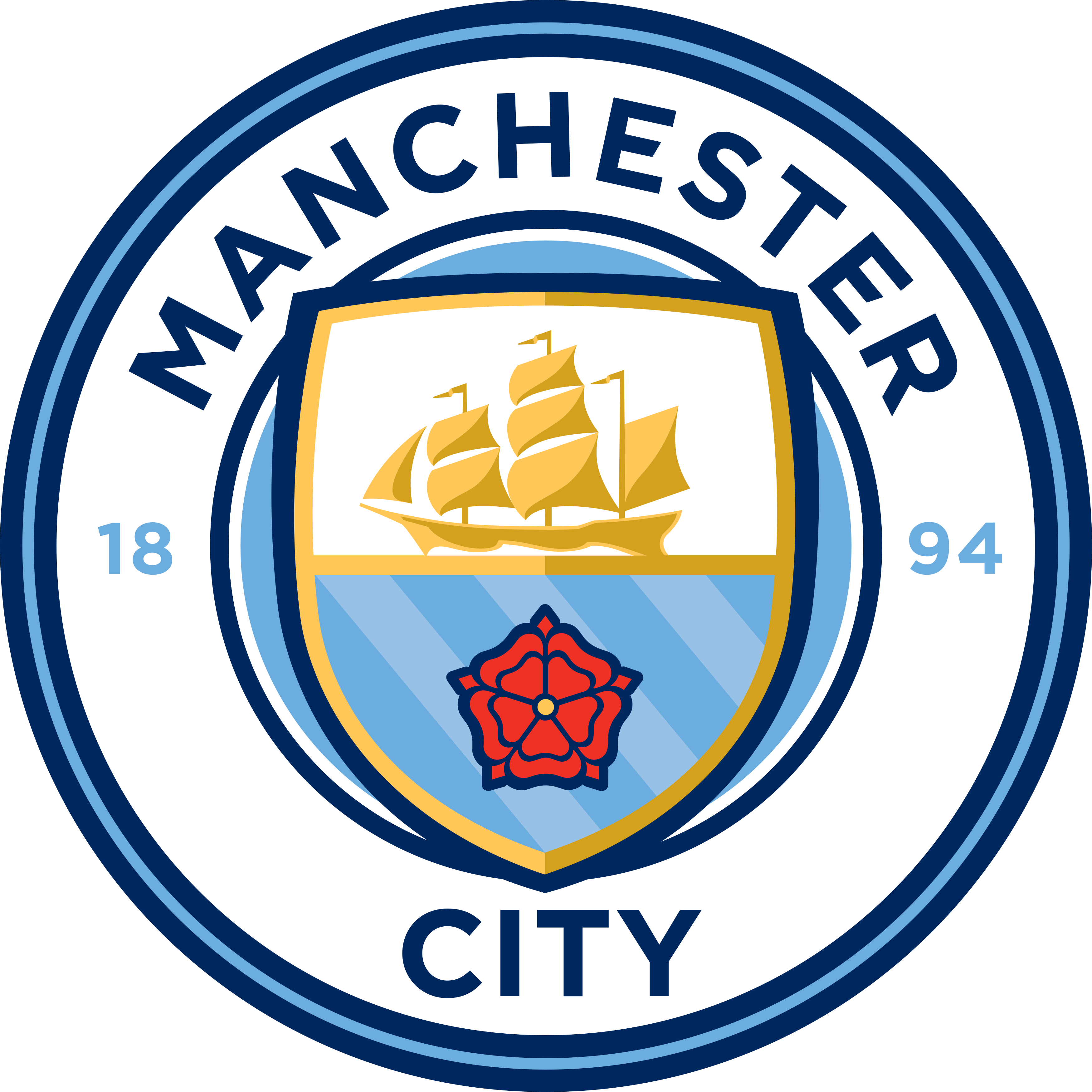 Manchester City logo, escudo, badge.