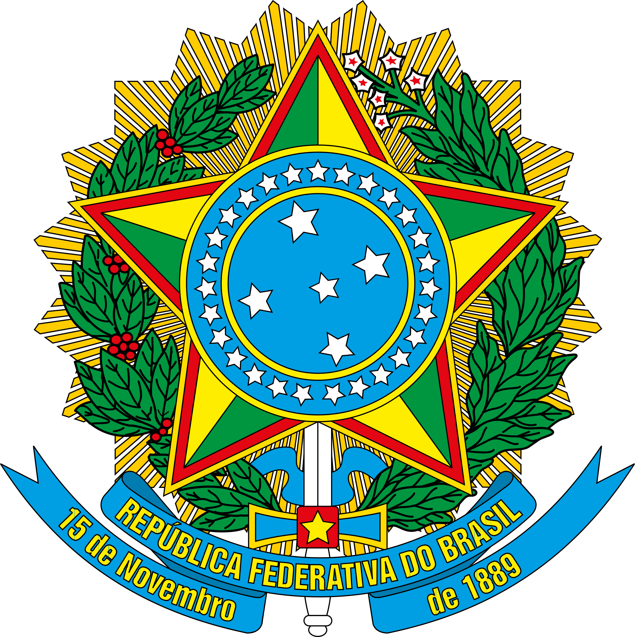 Brasão do Brasil – Brasão da República – Brasão de Armas - PNG e Vetor