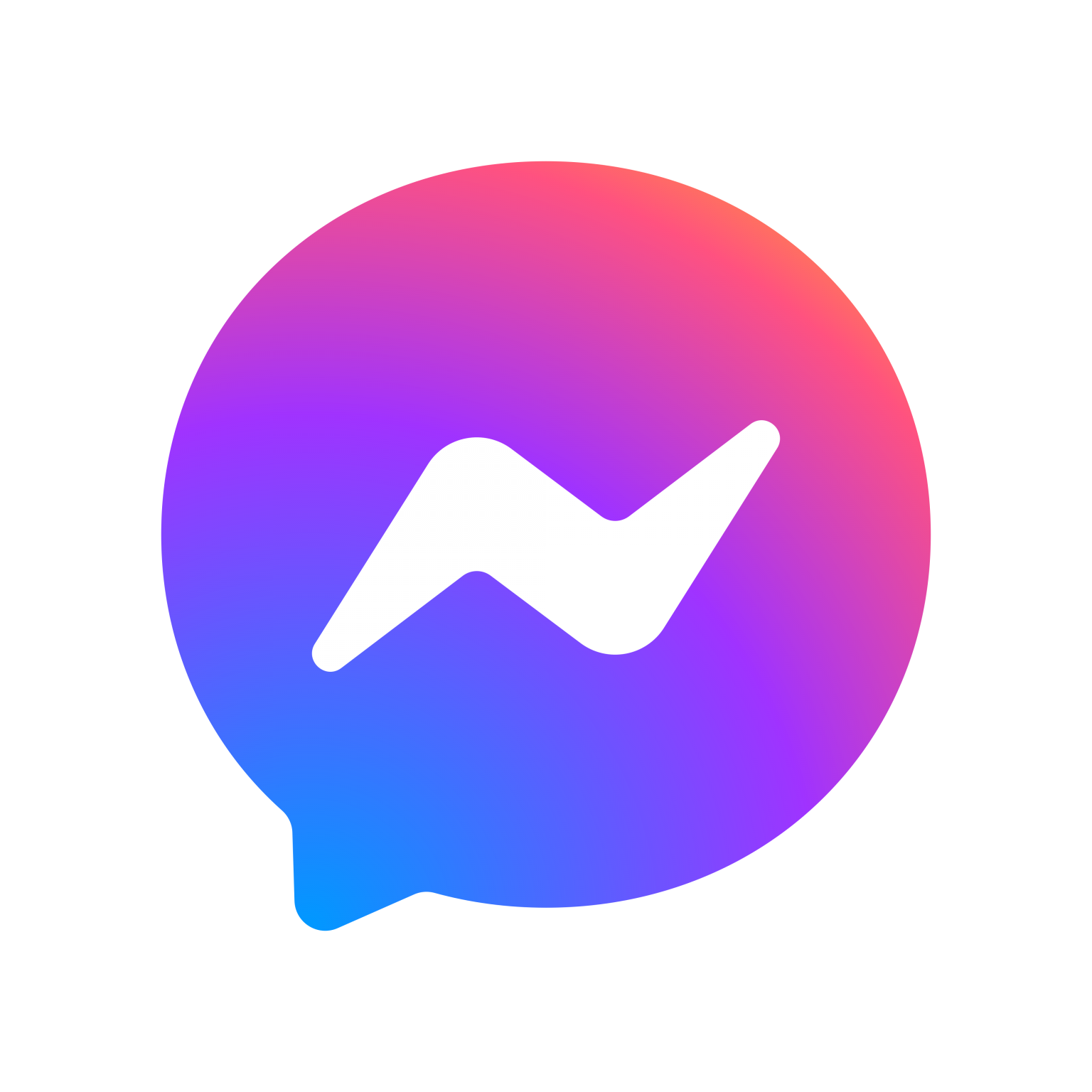 Facebook Messenger Logo With A Transparent Background