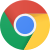 Google Chrome logo.