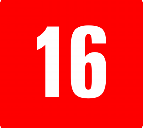 Classificação indicativa 16 anos logo.