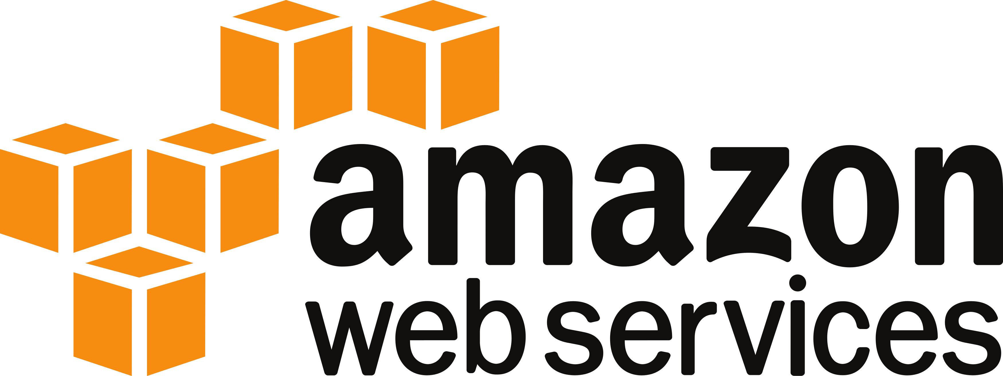 AWS, Amazon web services logo.