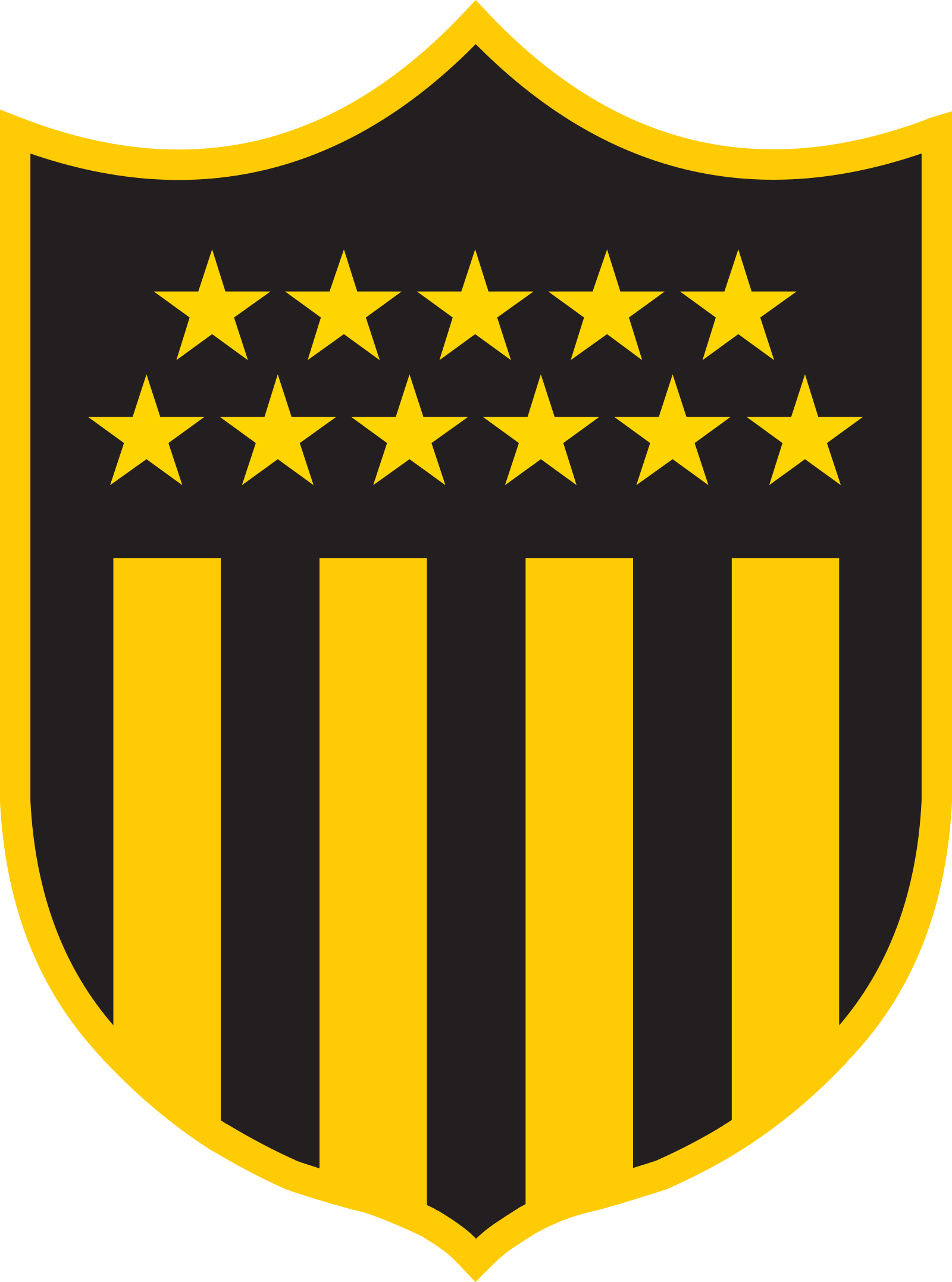 penarol logo escudo 4 - Peñarol Logo - Club Atlético Peñarol Badge