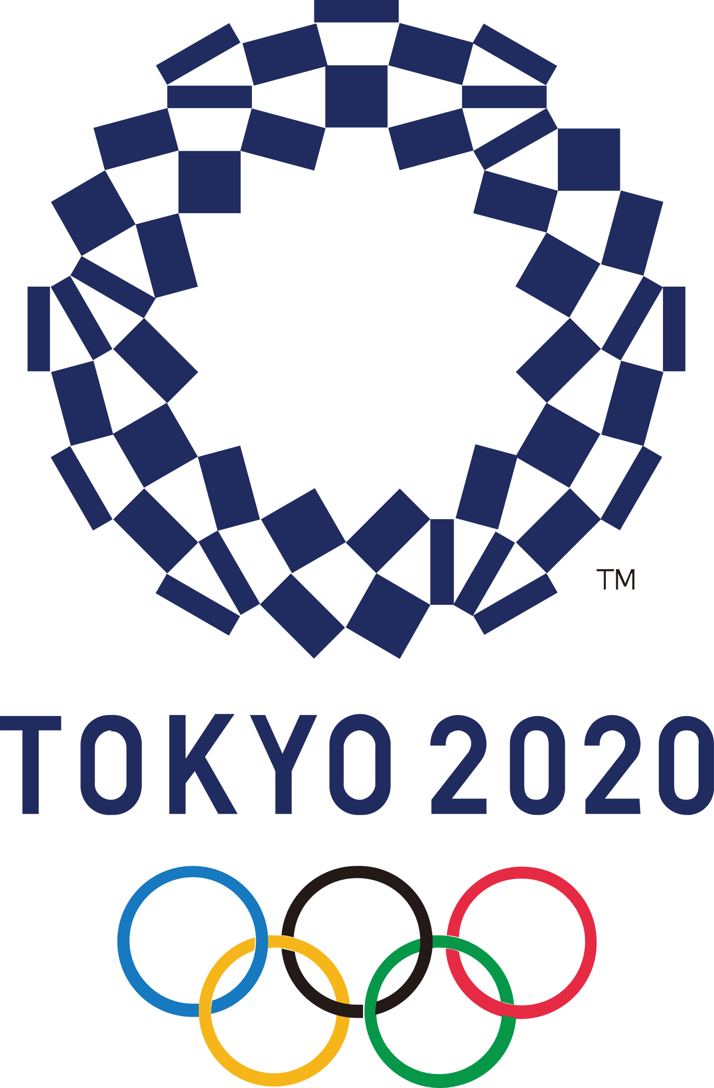 Japão, Jogos Olímpicos de Verão de 2020 Tóquio. Anéis multicoloridos e o  símbolo do Japão. imagem vetorial de axanija© 479245084