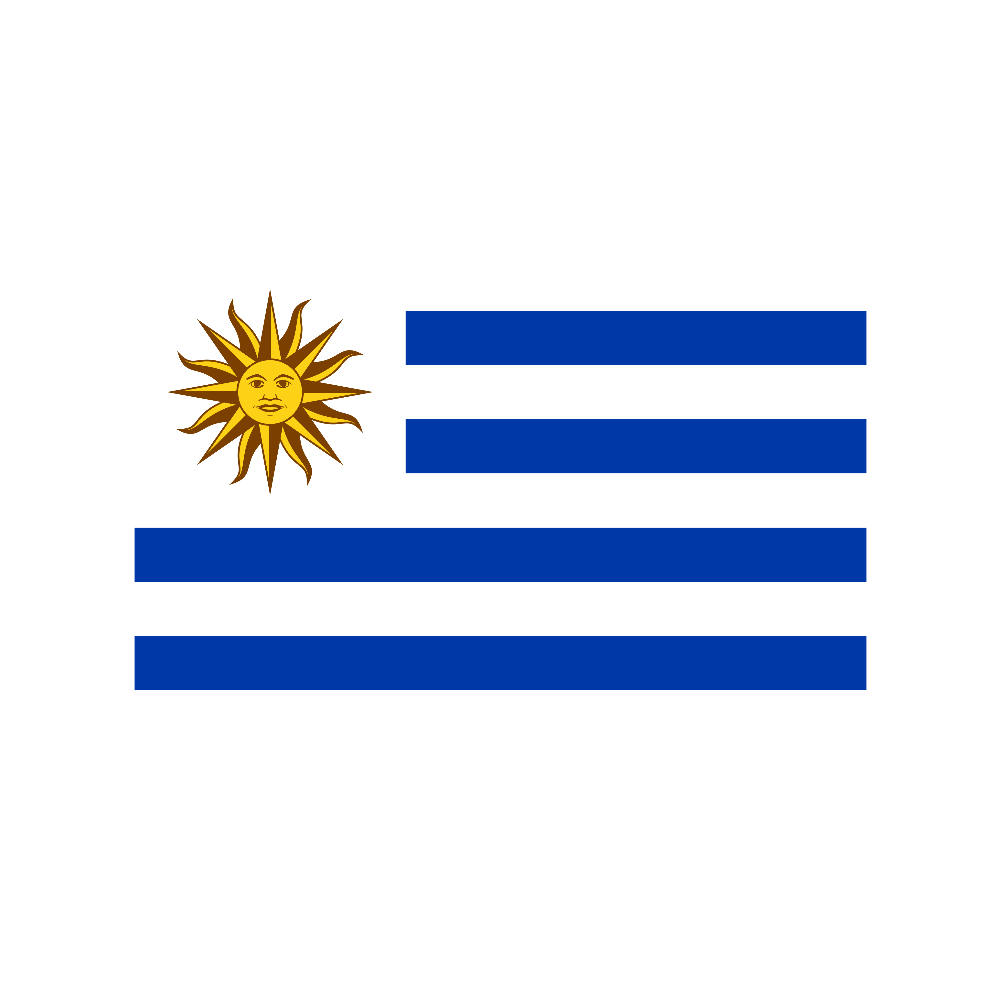 Bandeira do Uruguai PNG.