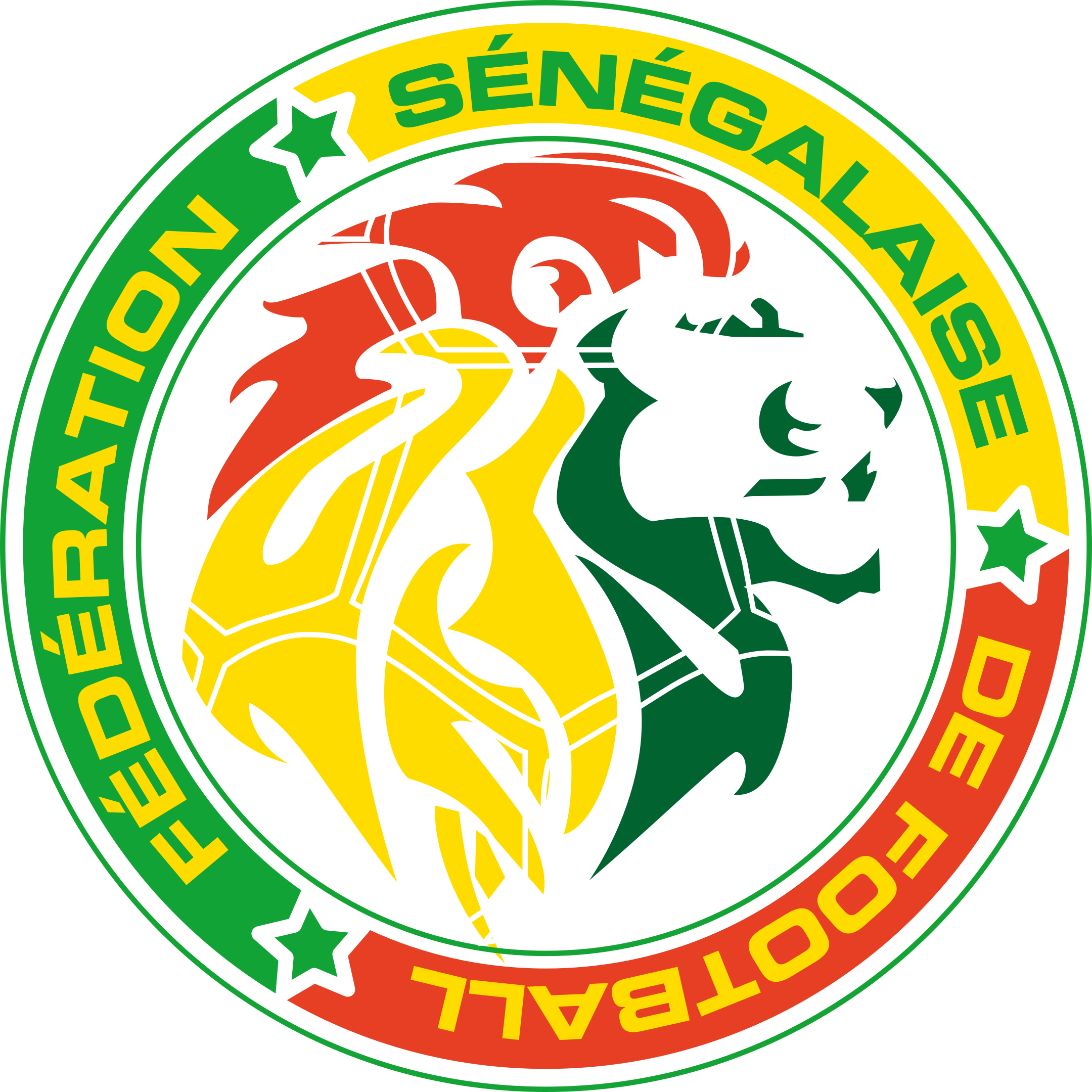 fsf senegal national football team logo 1 - FSF Logo - Équipe du Sénégal de Football Logo