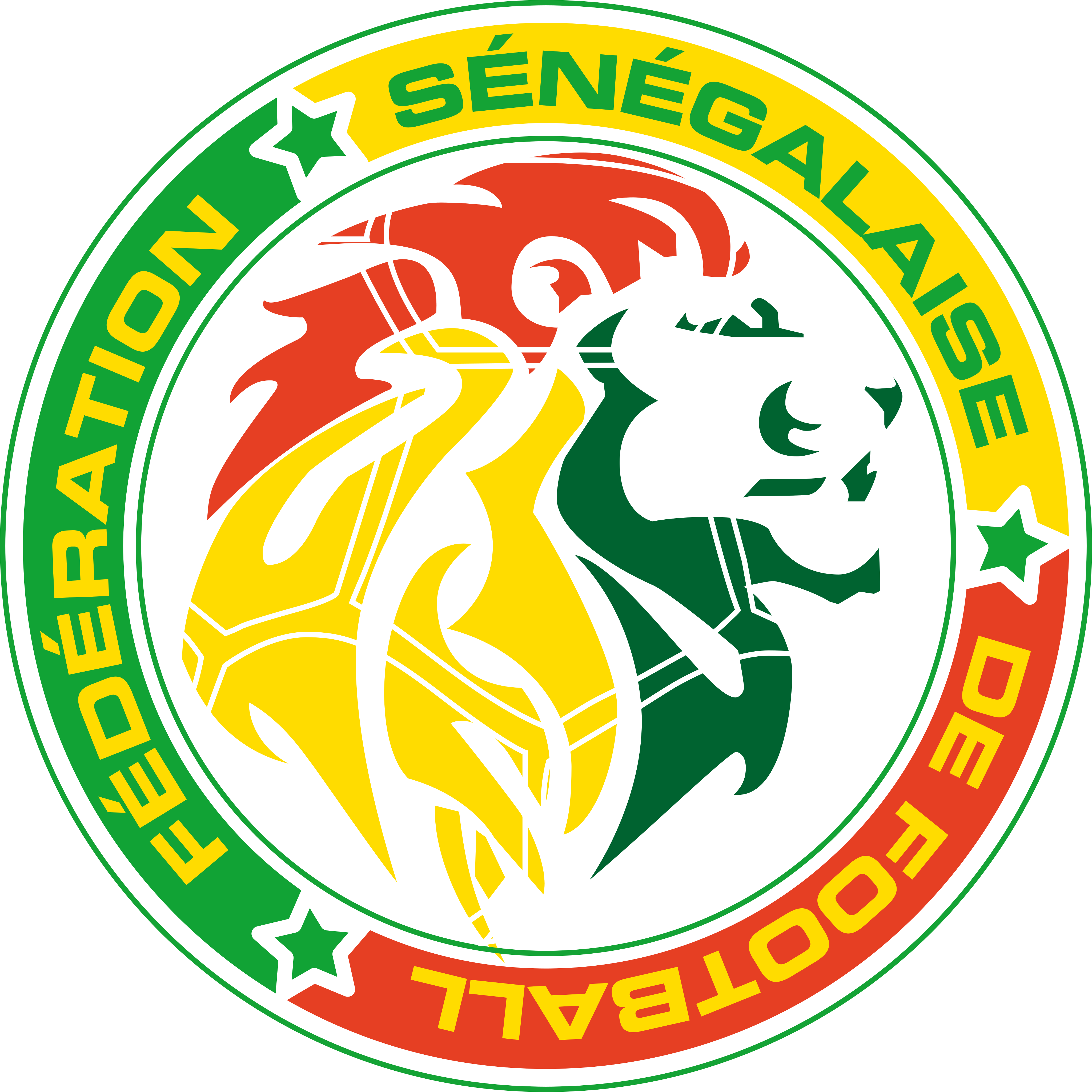 fsf senegal national football team logo - FSF Logo - Équipe du Sénégal de Football Logo