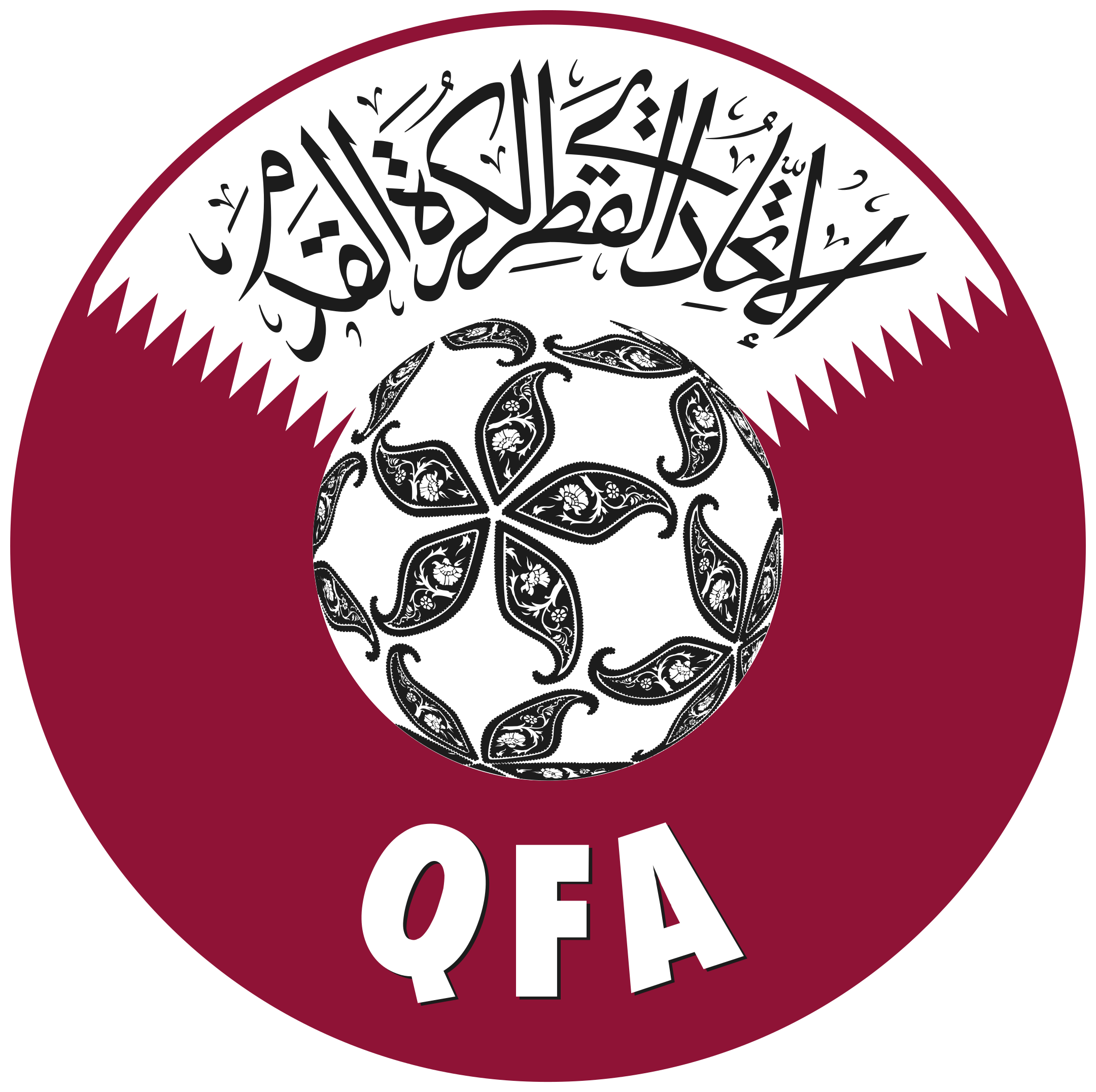 qfa qatar football logo 1 - QFA Logo - Qatar National Football Team Logo