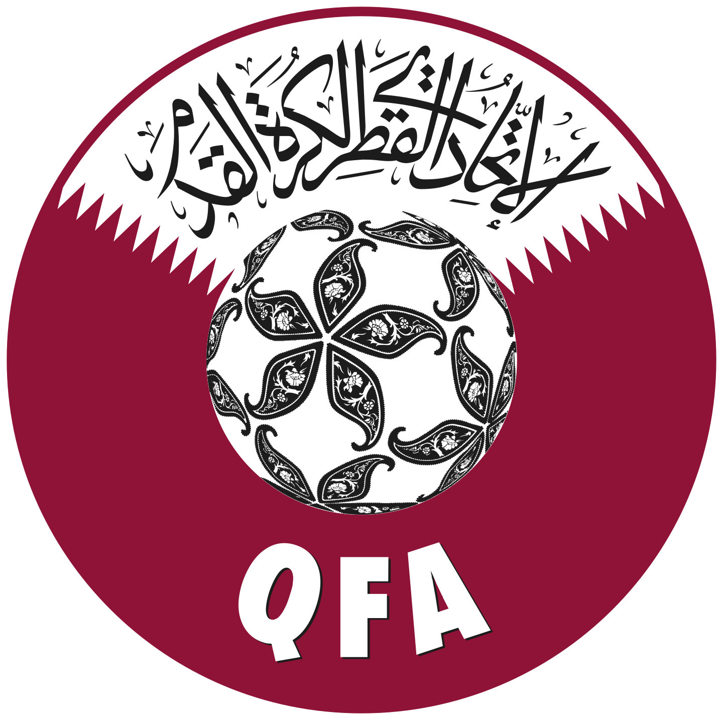 qfa qatar football logo 2 - QFA Logo - Qatar National Football Team Logo