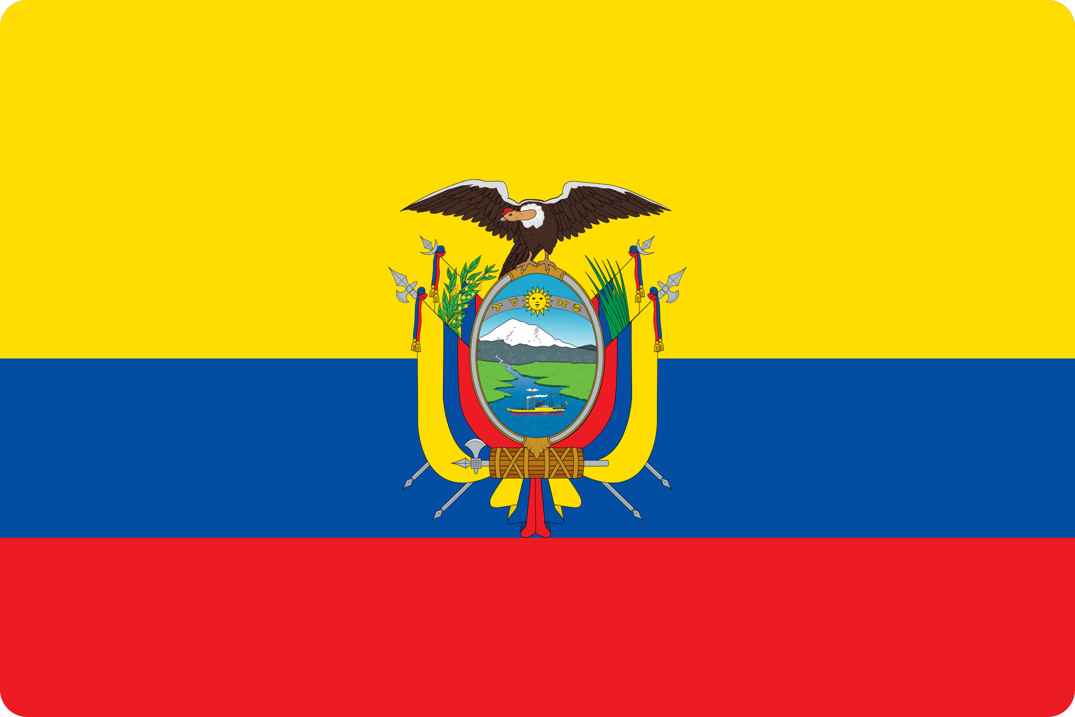 Bandeira Equador Flag.