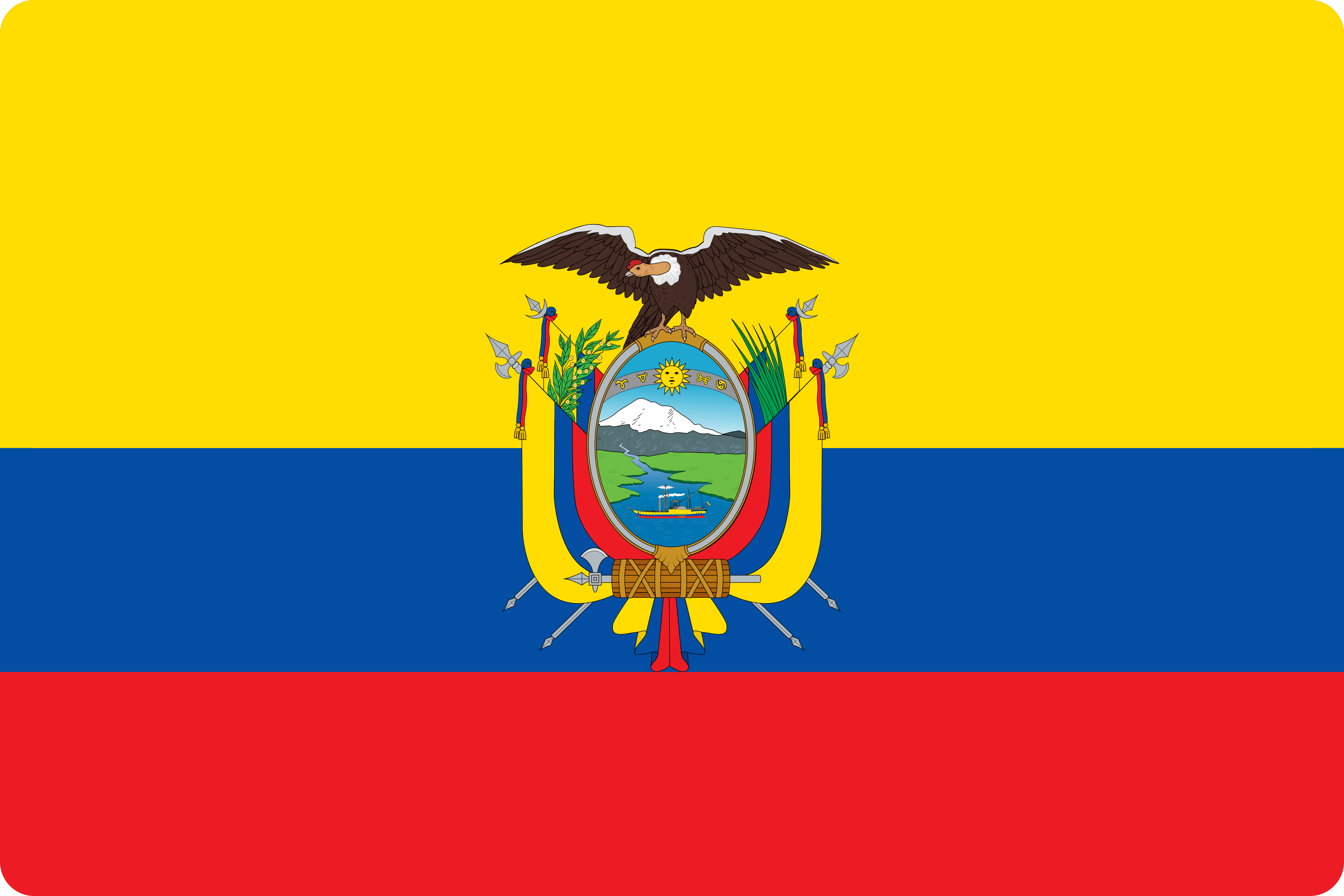 bandeira ecuador flag logo - Drapeau de l'Équateur