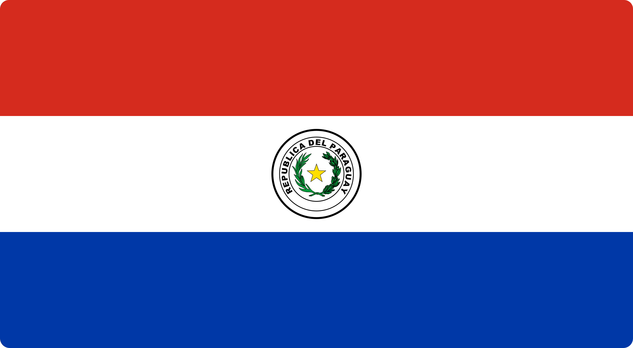 Bandeira do Paraguai Flag.